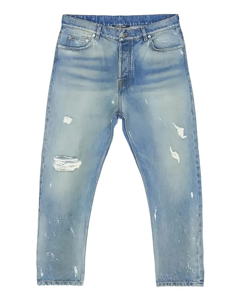 HTC Hollywood Trading Company Lockere Jeans im Distressed-Look - Blau Blau