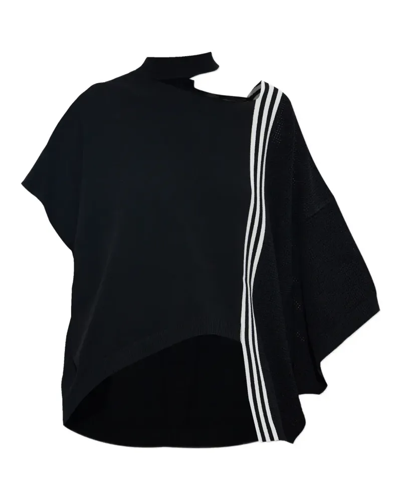 Y-3 three-stripe cut-out T-shirt - Schwarz Schwarz