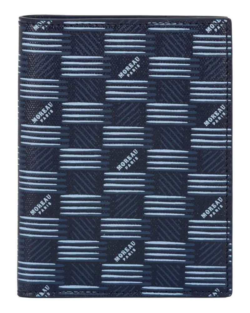 Moreau Paris printed passport holder - Blau Blau