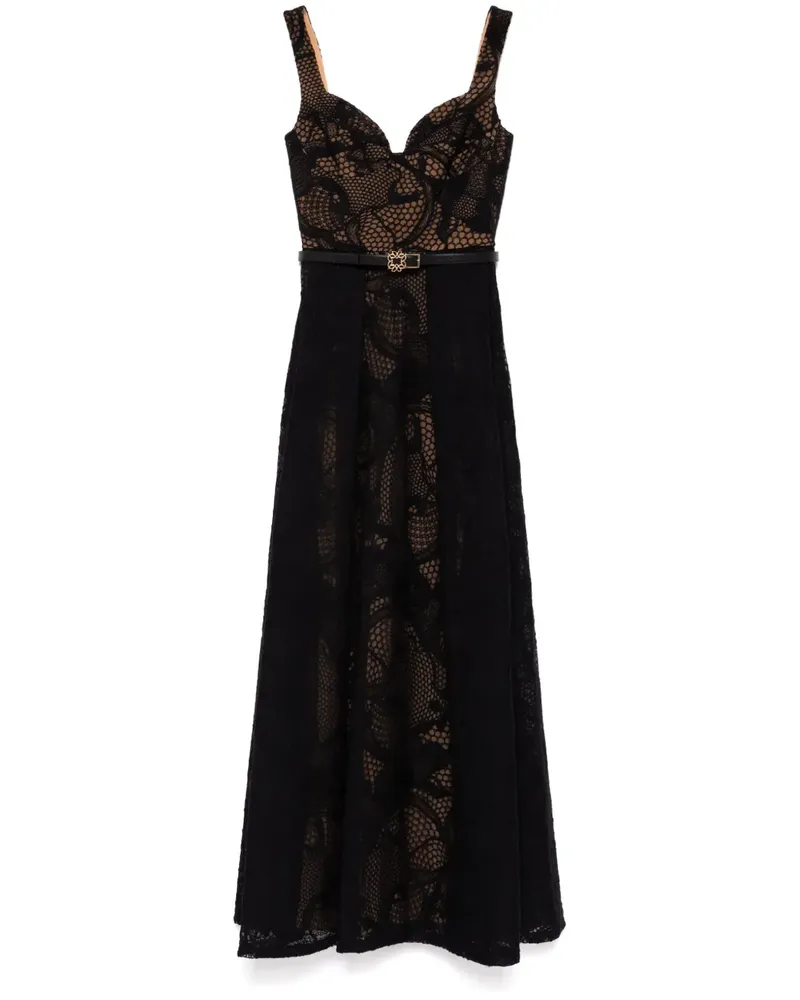 Elie Saab Besticktes Tüllkleid - Schwarz Schwarz