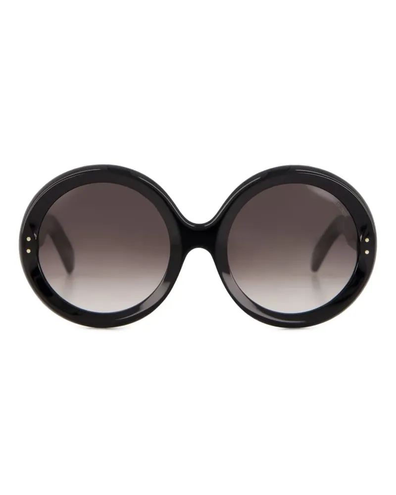 Cutler and Gross Sonnenbrille mit rundem Gestell - Schwarz Schwarz