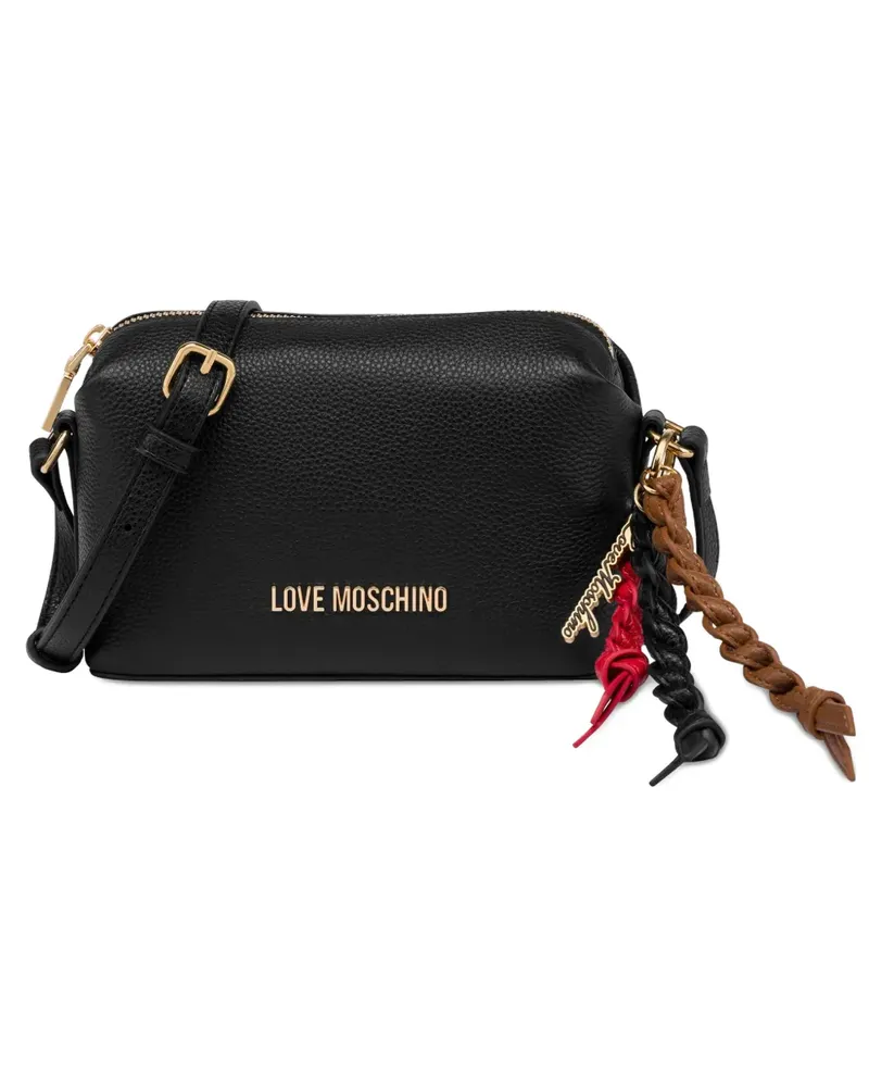 Moschino Umhängetasche mit Logo - Schwarz Schwarz