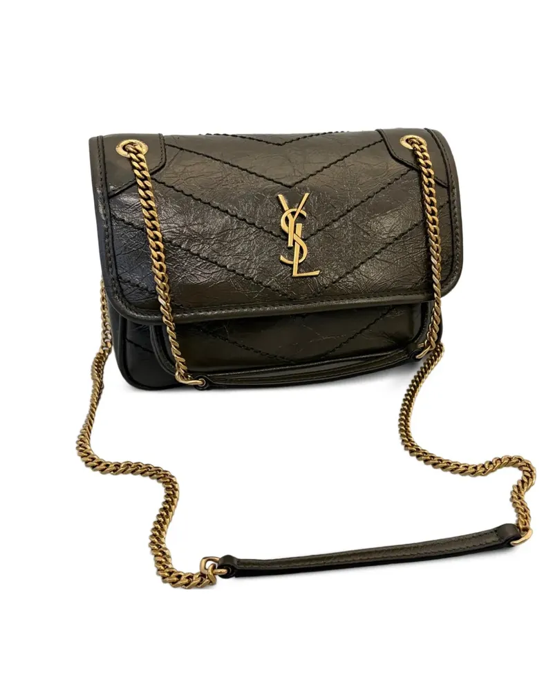 Saint Laurent Mini Niki Schultertasche - Grün Grün