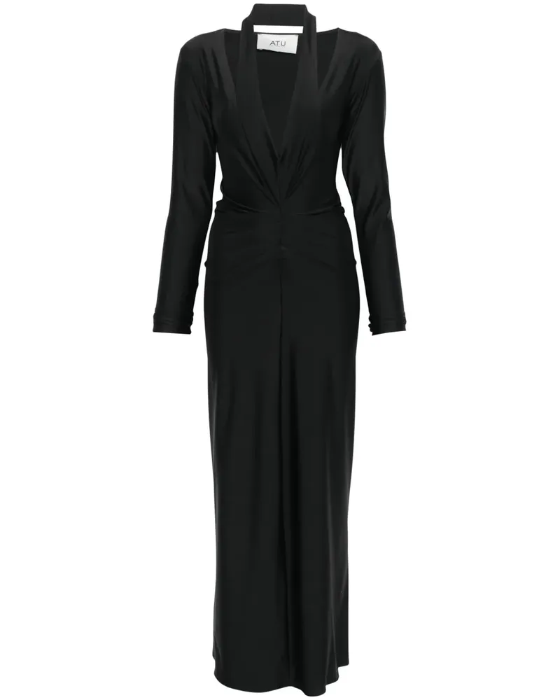 ATU Body Couture Maxikleid mit V-Ausschnitt - Schwarz Schwarz