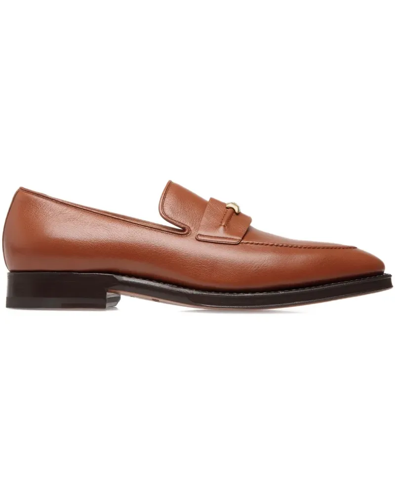 Bally Scribe Loafer aus strukturiertem Leder - Braun Braun