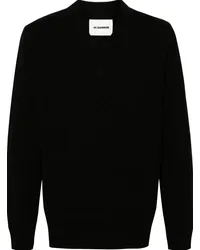 Jil Sander Strickpullover mit V-Ausschnitt Schwarz