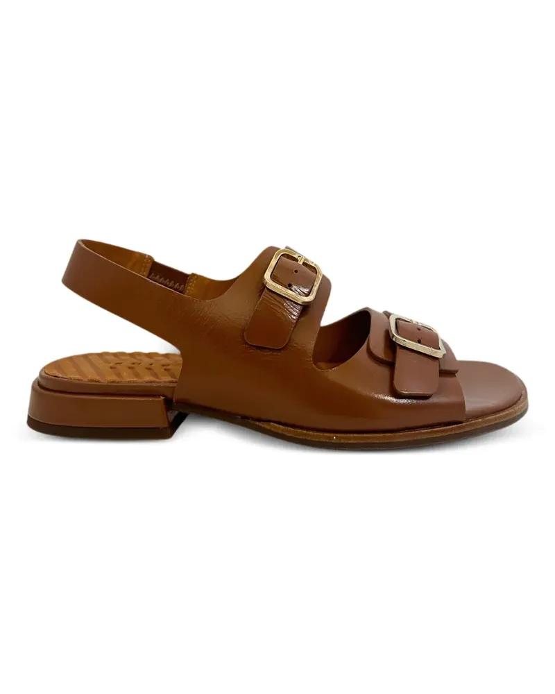 Chie Mihara Wena buckled leather sandals - Braun Braun
