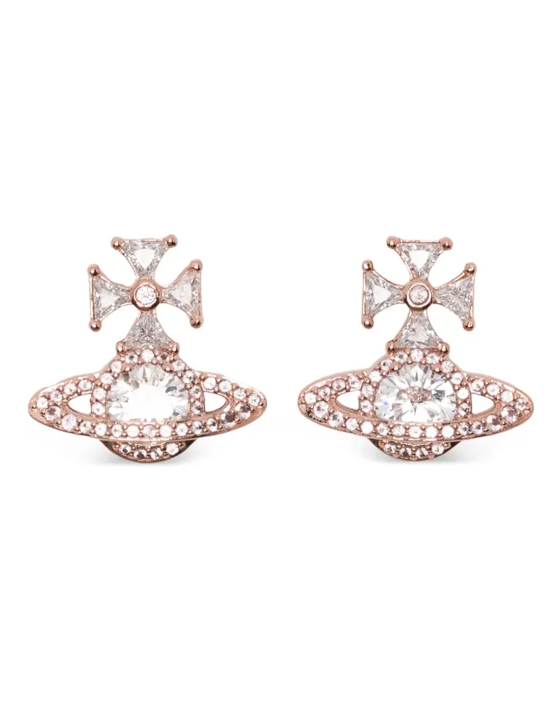 Vivienne Westwood orb cross brass earrings - Rosa Rosa