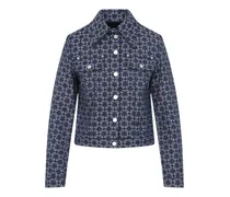 Jacke aus Monogramm-Jacquard - Blau
