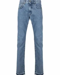 FourTwoFour on Fairfax Klassische Slim-Fit-Jeans Blau