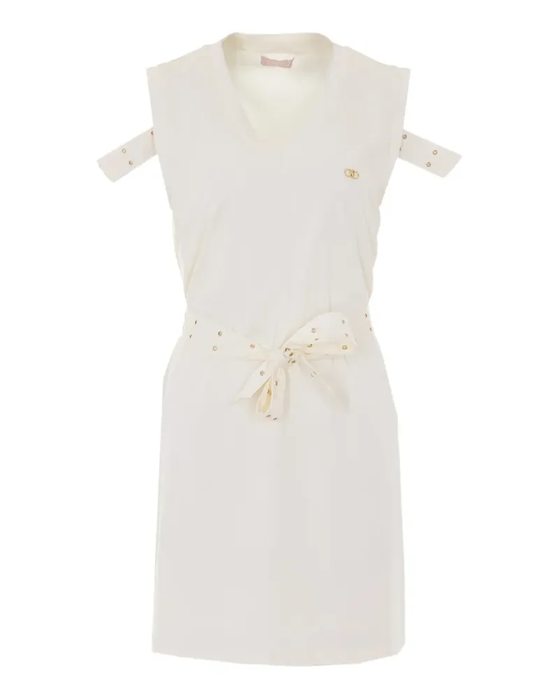 Liu Jo logo-appliqué midi dress - Nude Nude