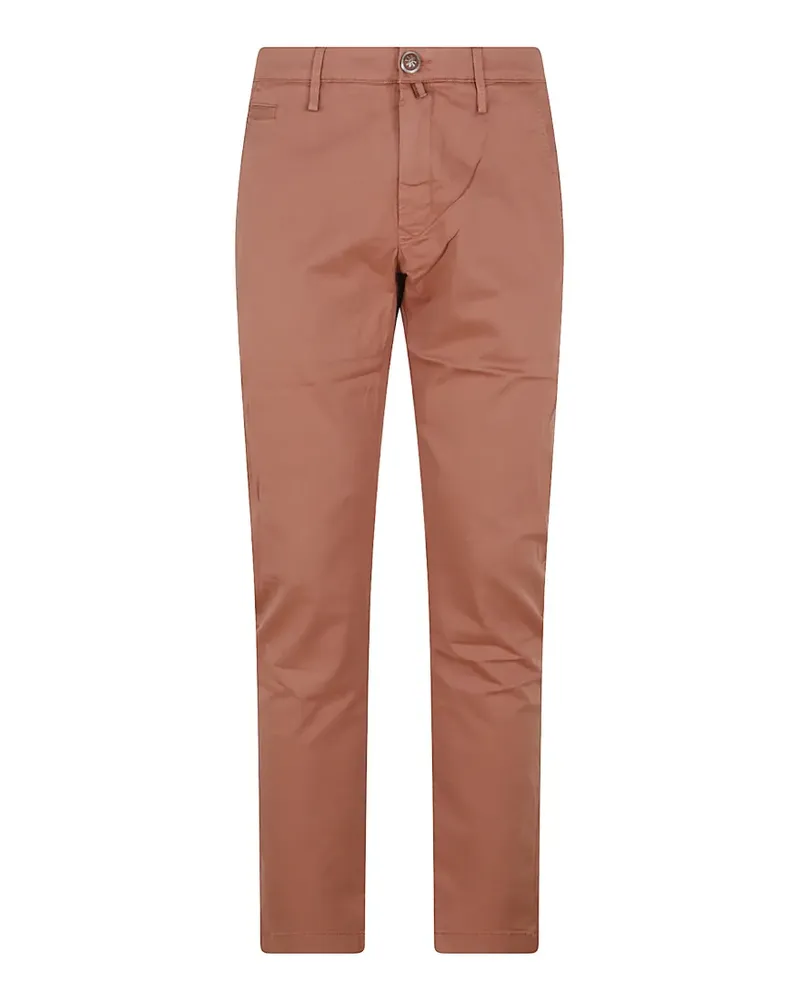 Jacob Cohën Gray logo-patch chino trousers - Braun Braun