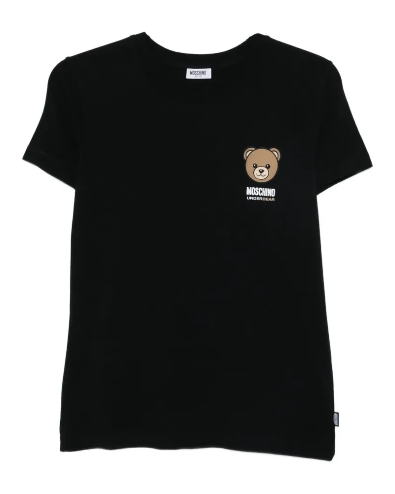 Moschino T-Shirt mit Logo-Print - Schwarz Schwarz
