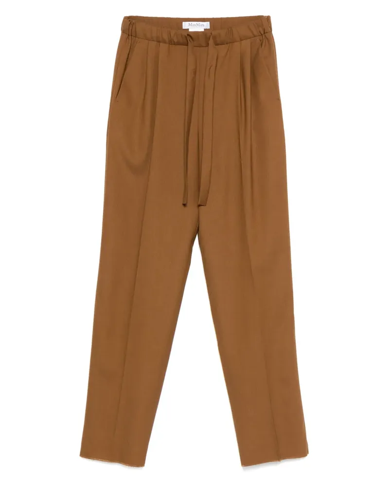 Max Mara Straight-Leg-Hose aus Schurwolle - Braun Braun