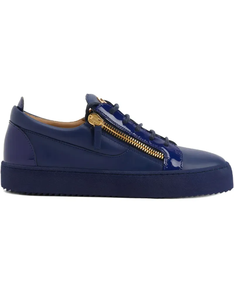 Giuseppe Zanotti FRANKIE glossy-leather sneakers - Blau Blau