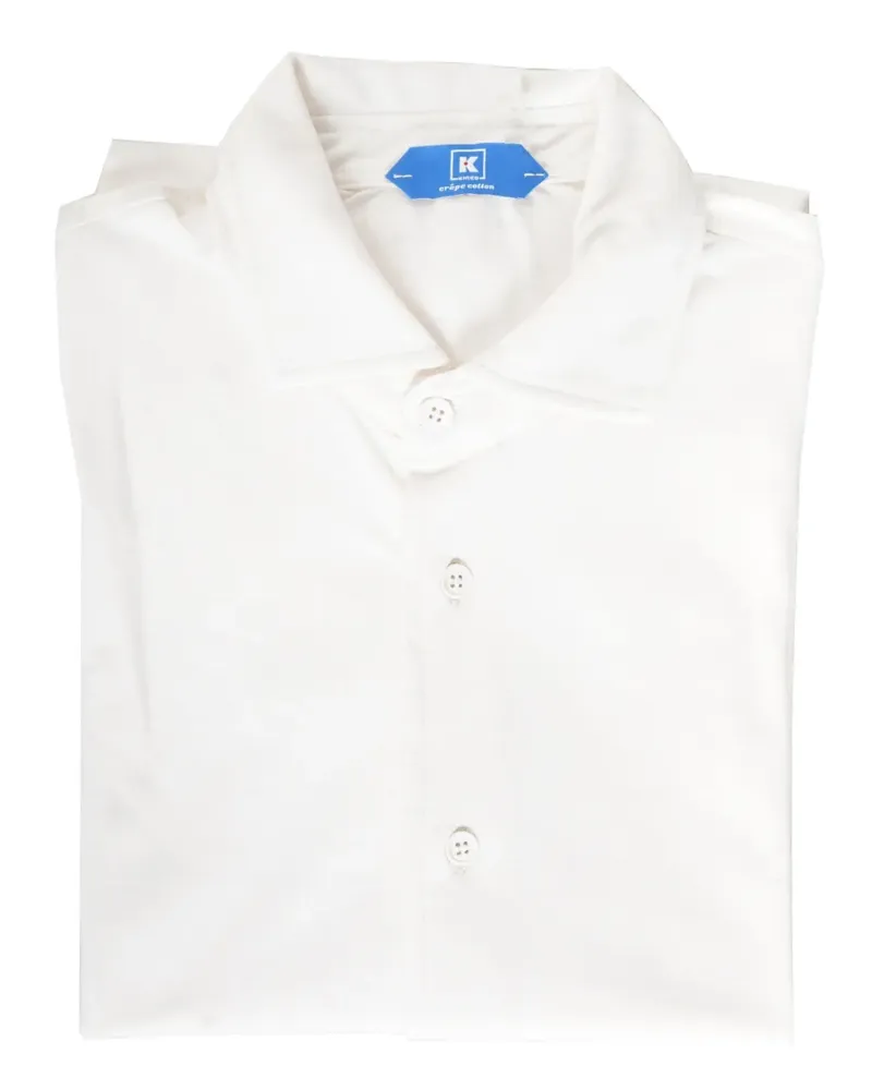 Kiton Capri Hemd mit Knöpfen - Weiß Weiß