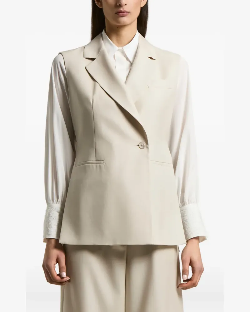 Peserico double-breasted waistcoat - Nude Nude