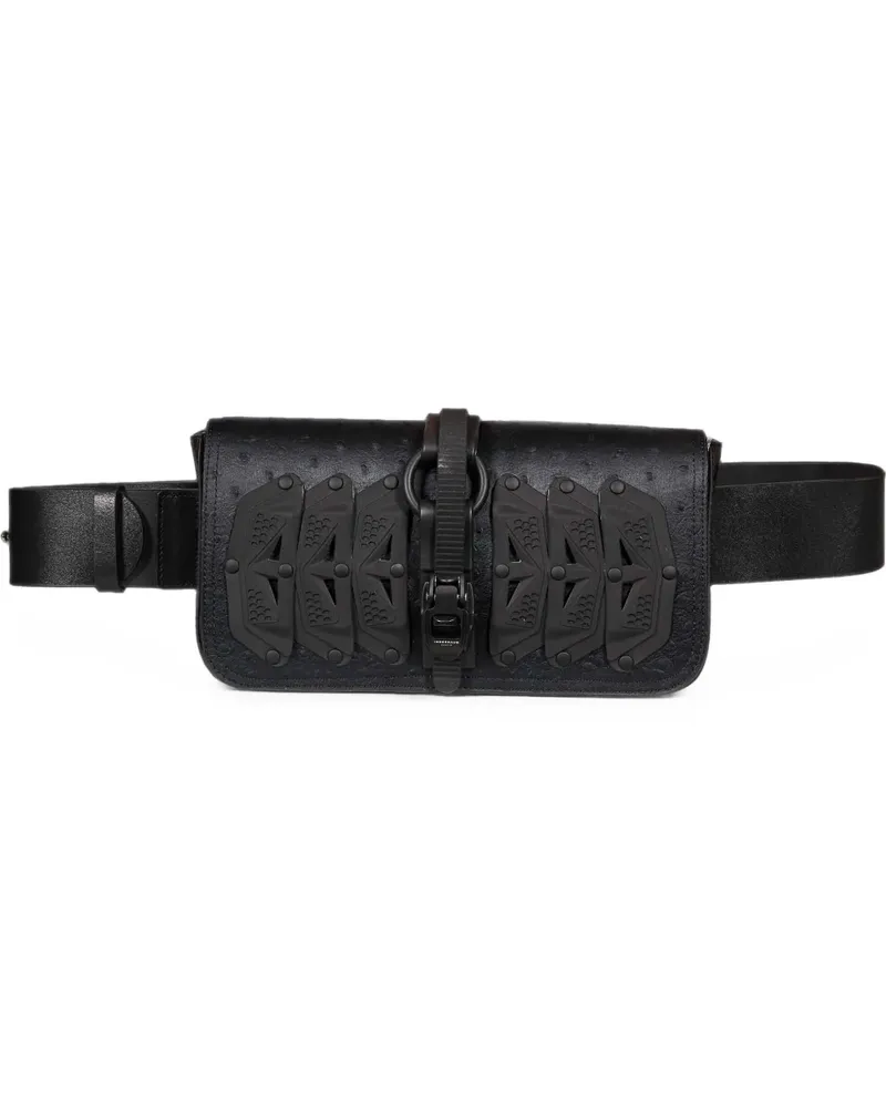 Junya Watanabe x Innerraum ostrich-effect belt bag - Schwarz Schwarz