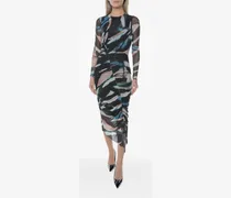 Ellylou long-sleeve midi dress - Schwarz