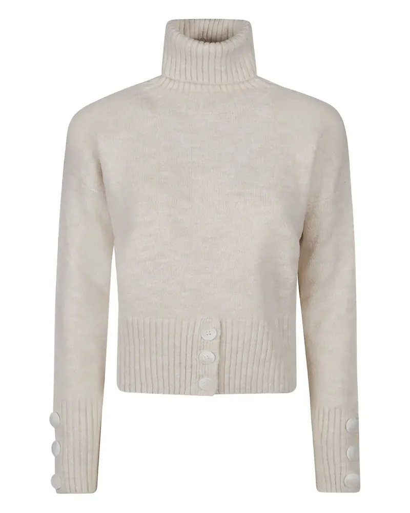 HINNOMINATE Rollkragenpullover mit Knopfmanschetten - Nude Nude