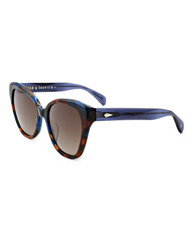 Rag & Bone Cat-Eye-Sonnenbrille in Schildpattoptik - Blau Blau