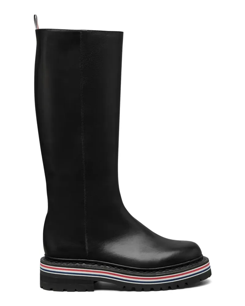Thom Browne Stiefel mit RWB-Streifen - Schwarz Schwarz