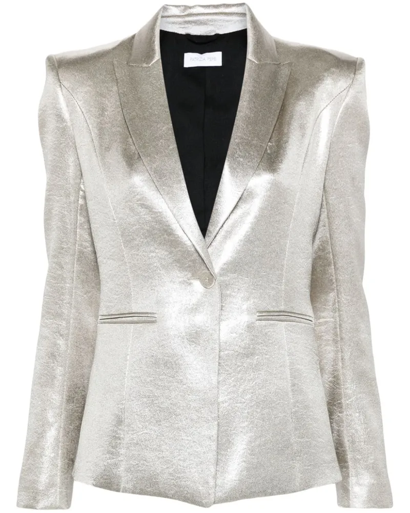 Patrizia Pepe Blazer aus Satinkrepp Nude