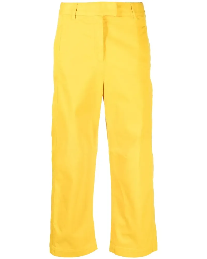 Alberto Biani Cropped-Hose mit weitem Bein - Gelb Gelb