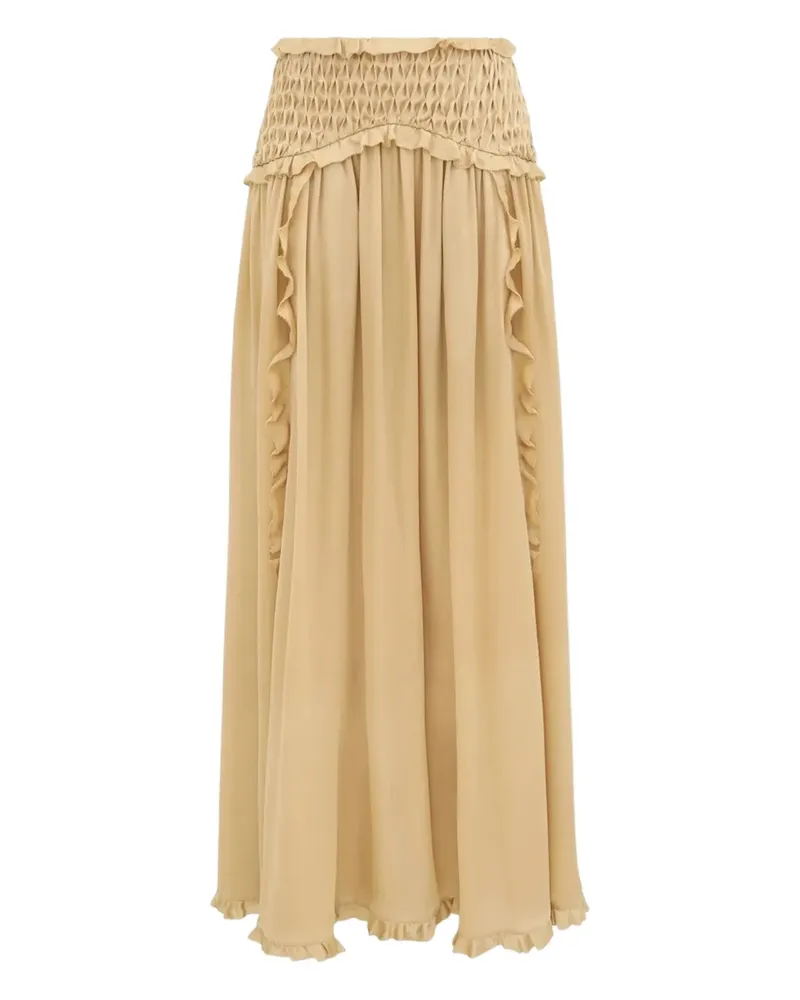 Zimmermann Hypnotic ruffled maxi skirt - Nude Nude