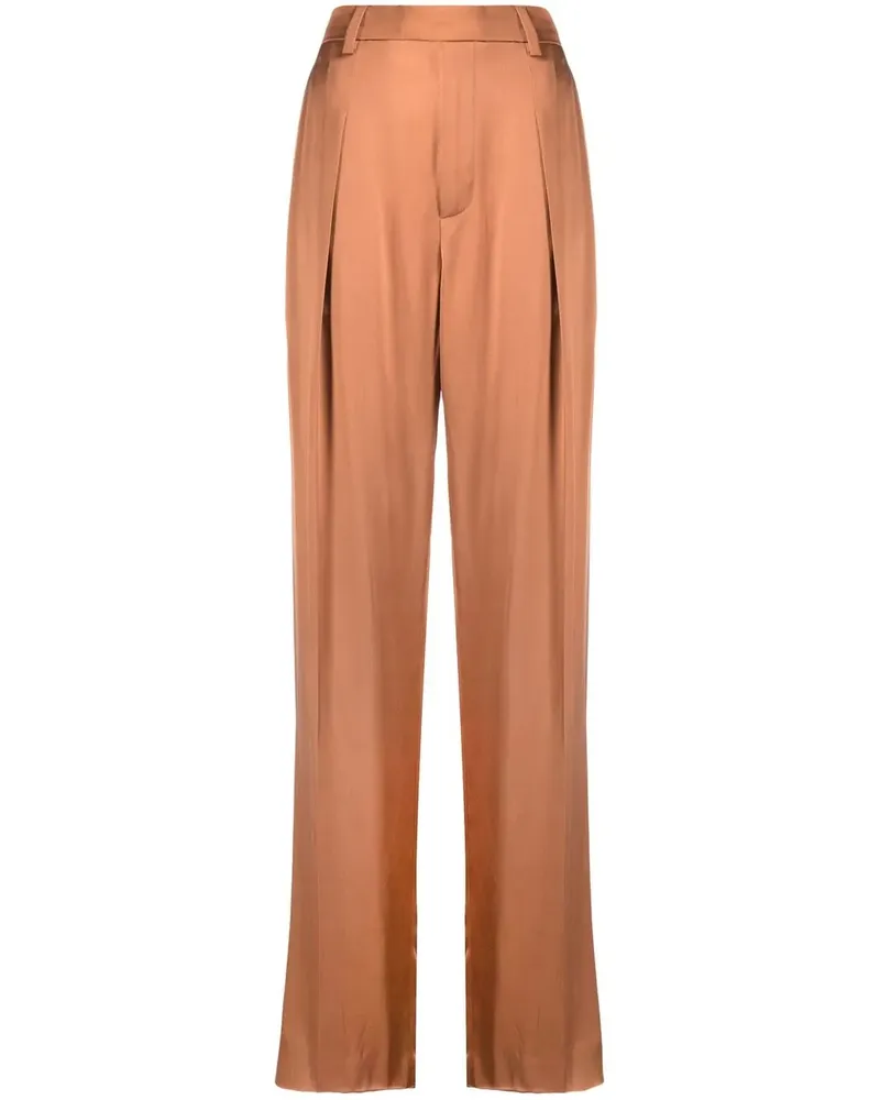 Brunello Cucinelli Hoch sitzende Hose - Orange Orange