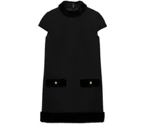 Natté Minikleid - Schwarz