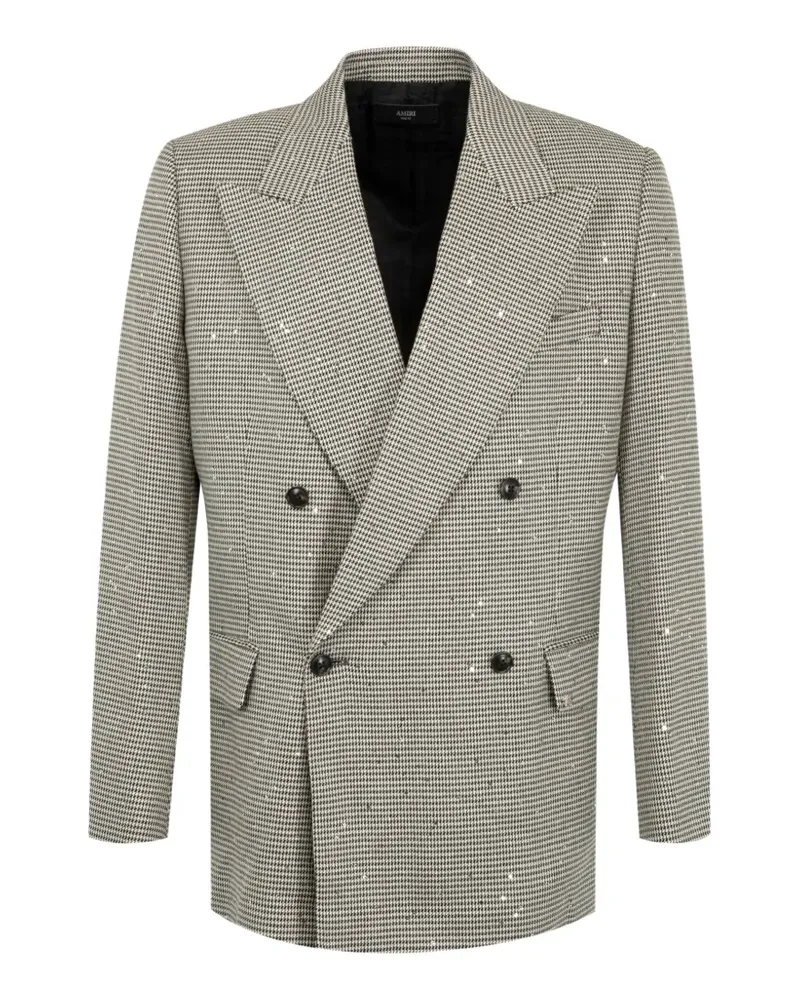 Amiri sequin-embellished double-breasted blazer - Schwarz Schwarz