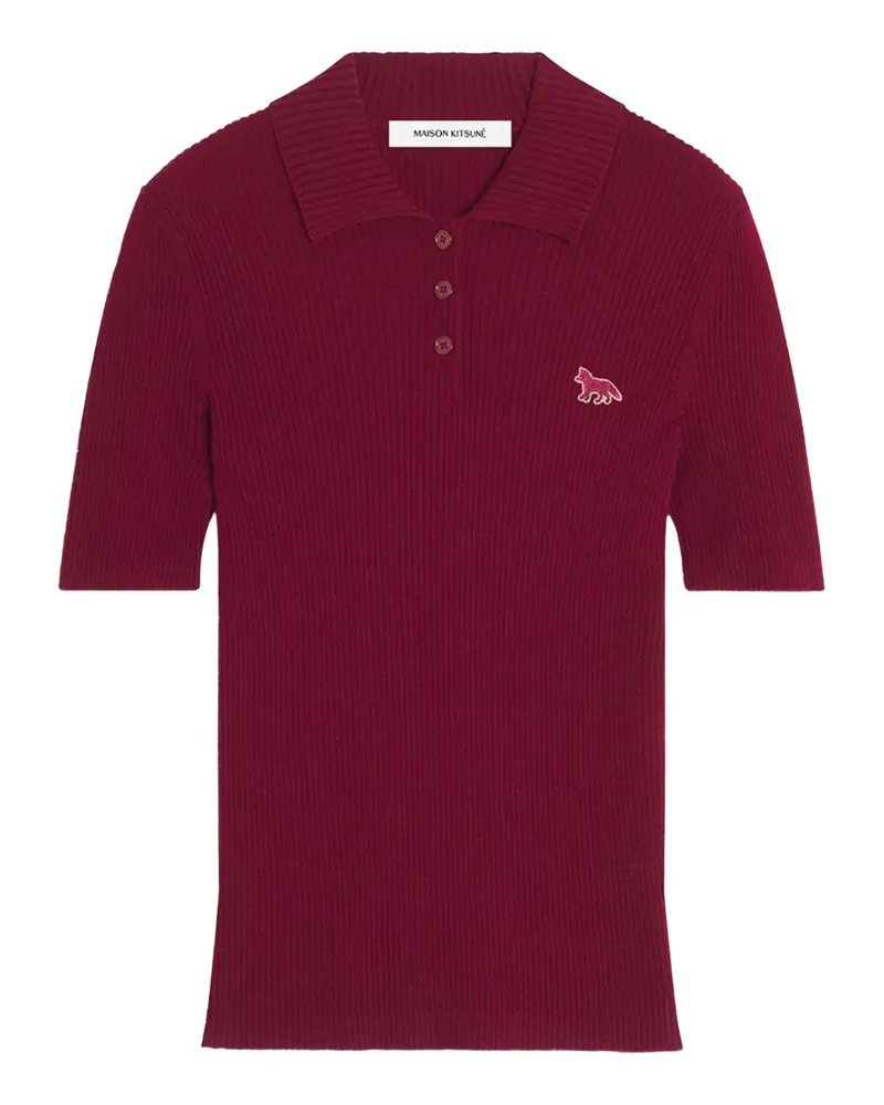 Kitsuné Top mit Fuchs-Motiv - Rot Rot