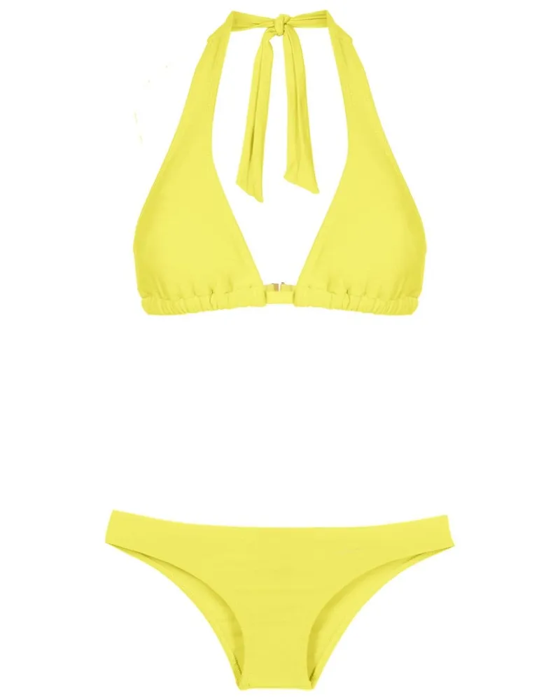 Amir Slama Triangel-Bikini mit Neckholder - Gelb Gelb