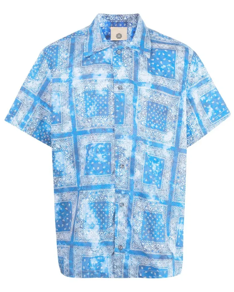 alchemist Hemd mit Bandana-Print - Blau Blau