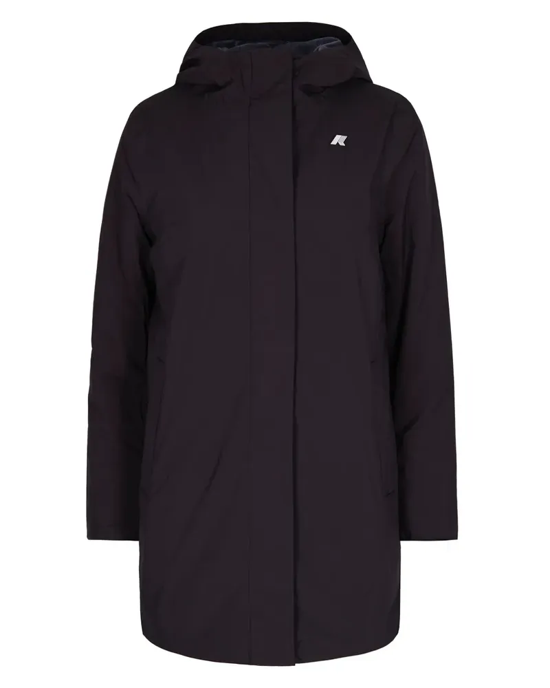 K-Way Sophie Jacke mit Logo-Patch - Schwarz Schwarz