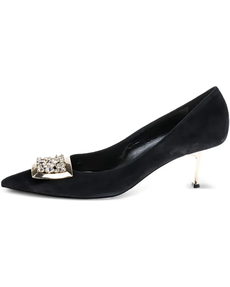 Sarah & Sebastian Pumps mit Kristallen 50mm - Schwarz Schwarz