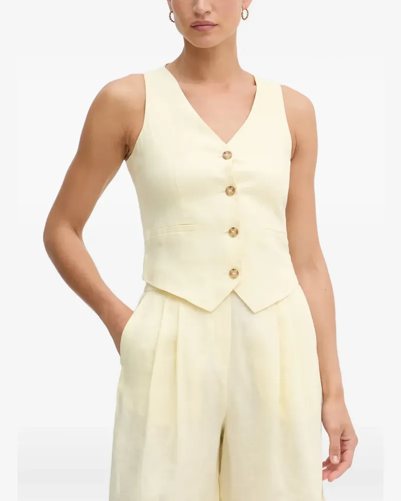 Benetton button-up waistcoat - Gelb Gelb