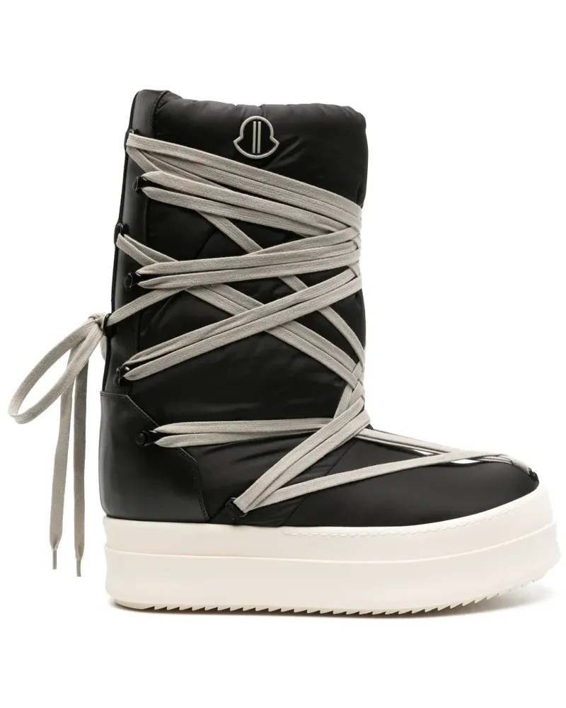 Rick Owens Gefütterte Bigrocks Stiefel - Schwarz Schwarz