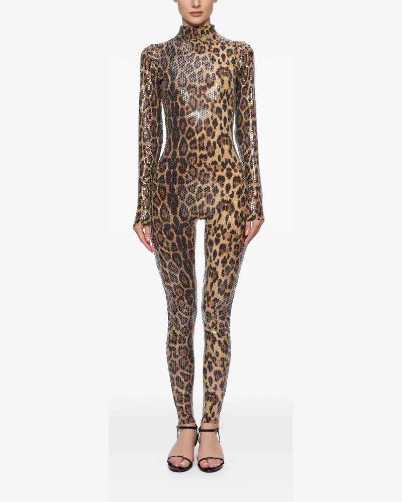 ATU Body Couture Jumpsuit mit Leoparden-Print - Braun Braun