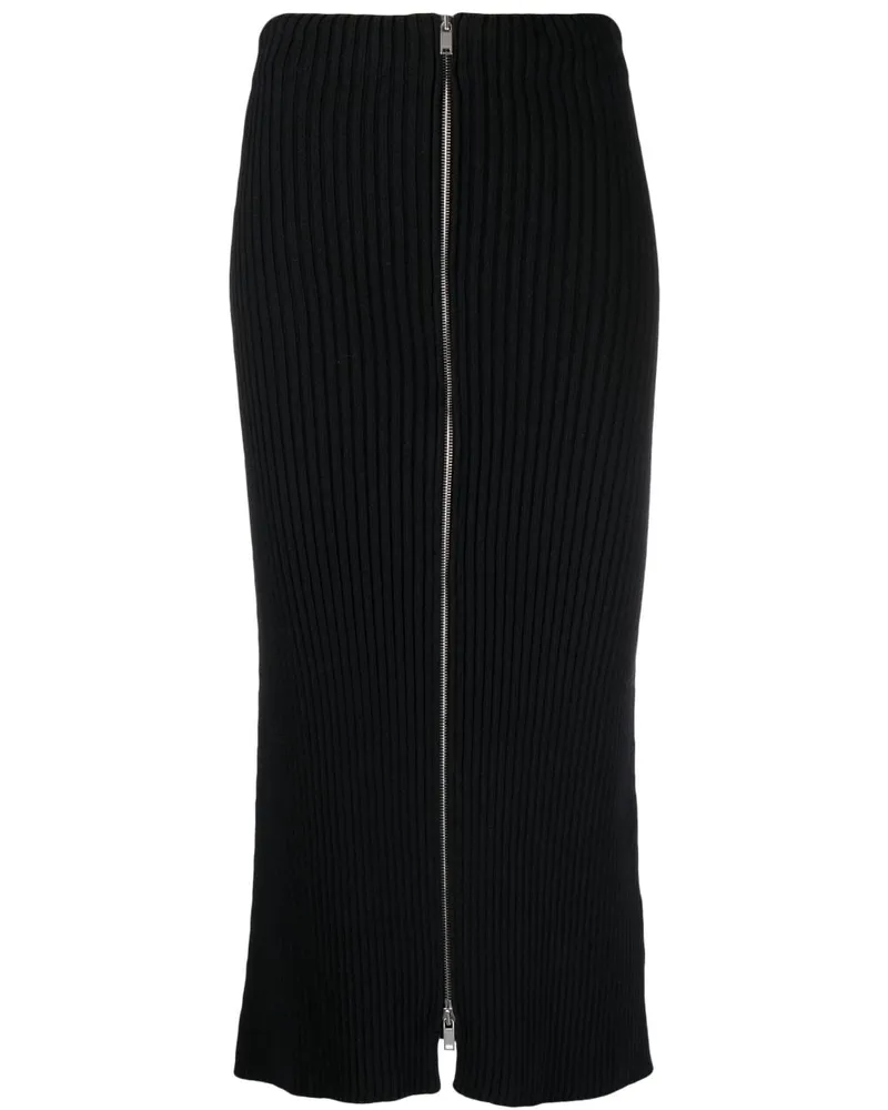 Jil Sander Gestrickter Bleistiftrock - Schwarz Schwarz