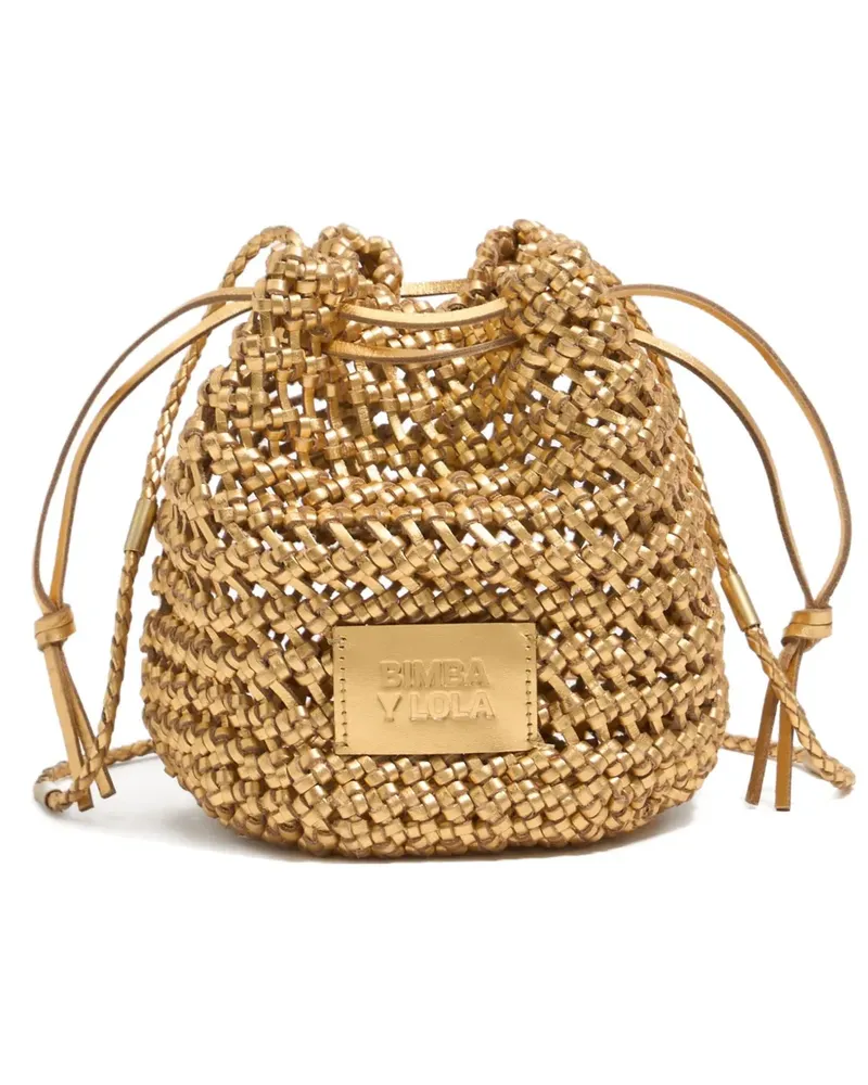 BIMBA Y LOLA Beuteltasche aus Leder - Gold Gold
