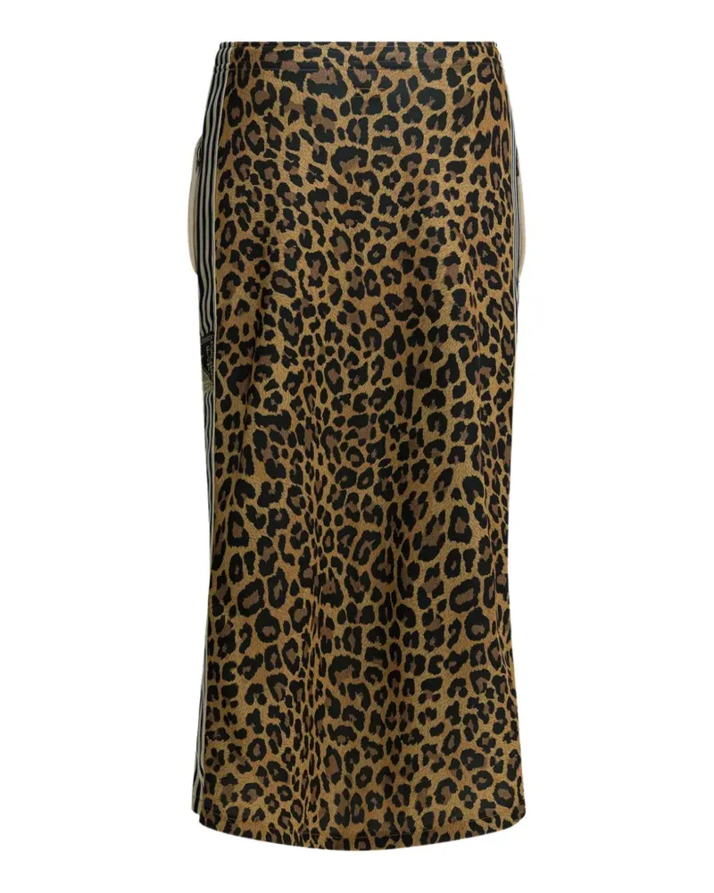 KAPITAL leopard-print midi skirt - Nude Nude