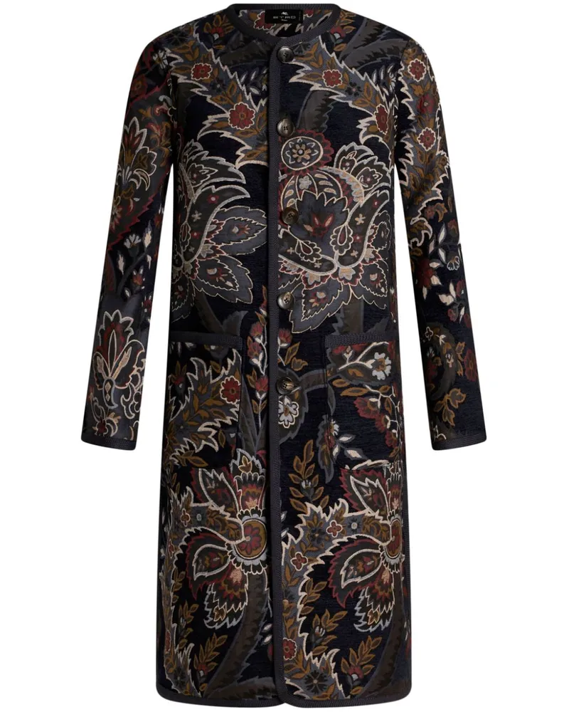 Etro Wendbarer Mantel - Schwarz Schwarz