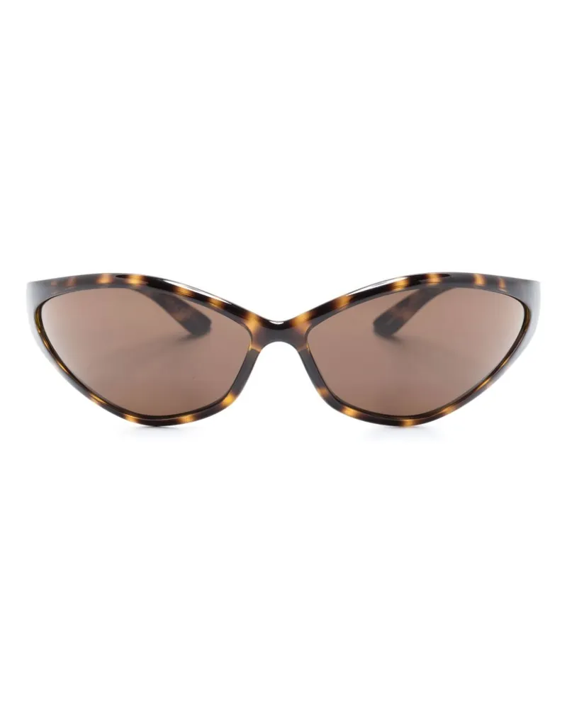 Balenciaga Sonnenbrille mit ovalem Gestell - Braun Braun