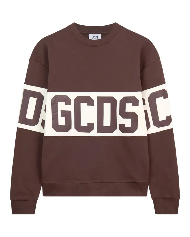 GCDS Sweatshirt mit Logo-Print - Braun Braun
