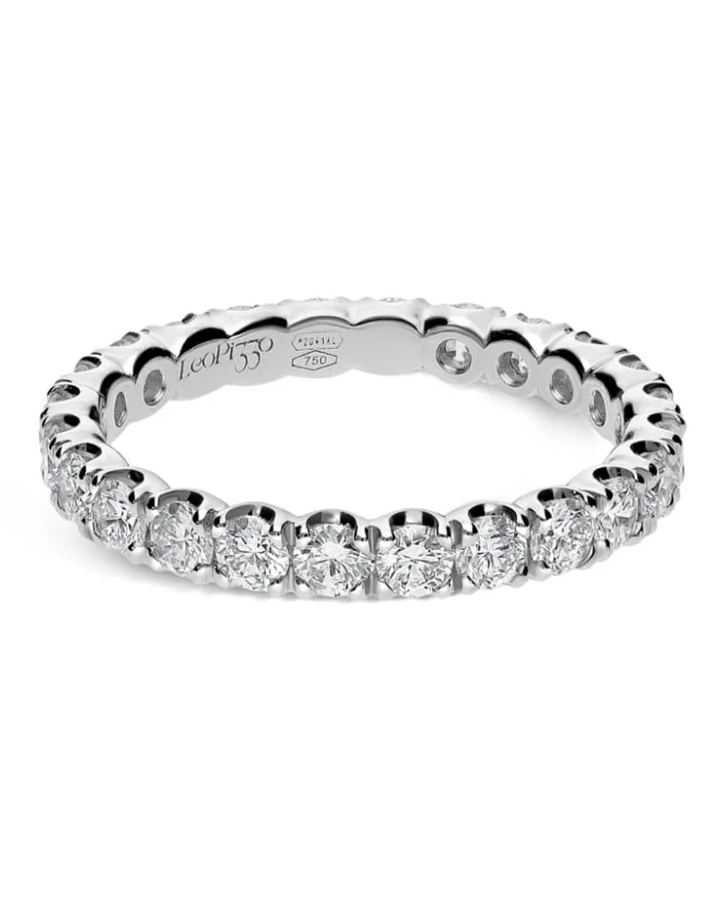 LEO PIZZO 18kt Anniversary Weißgoldring mit Diamanten - Silber Silber