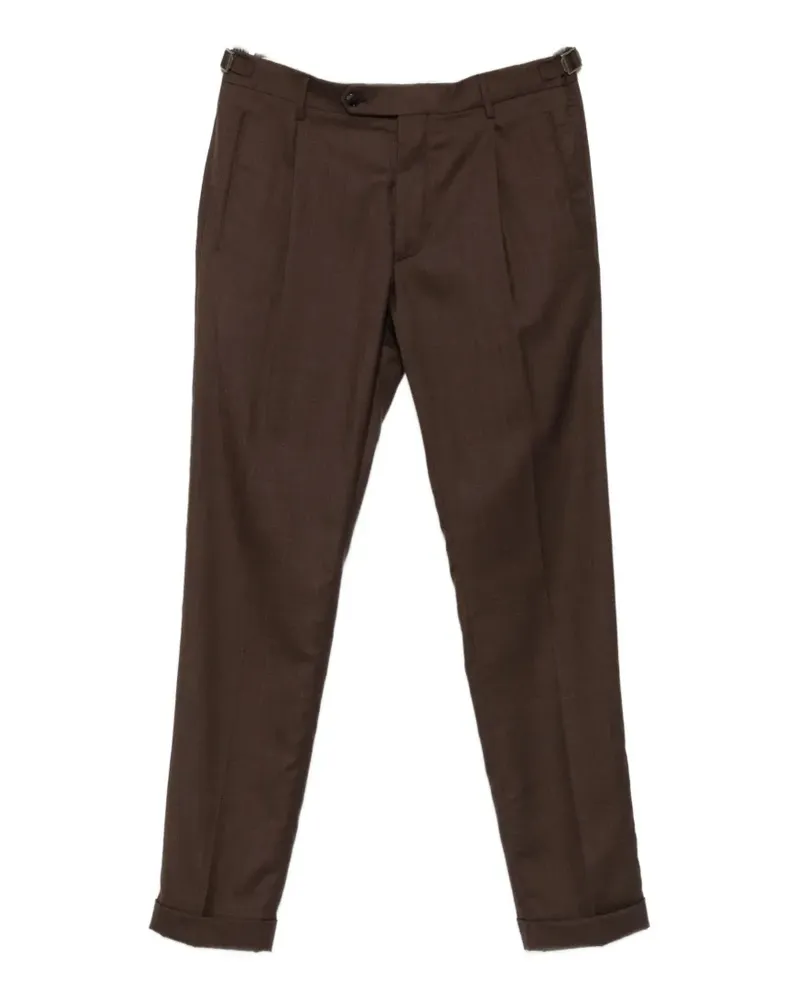 Berwich pleated turn-up trousers - Braun Braun