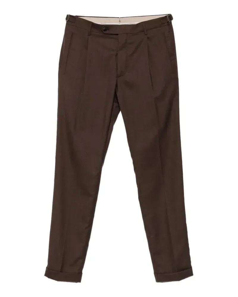 Berwich pleated turn-up trousers - Braun Braun