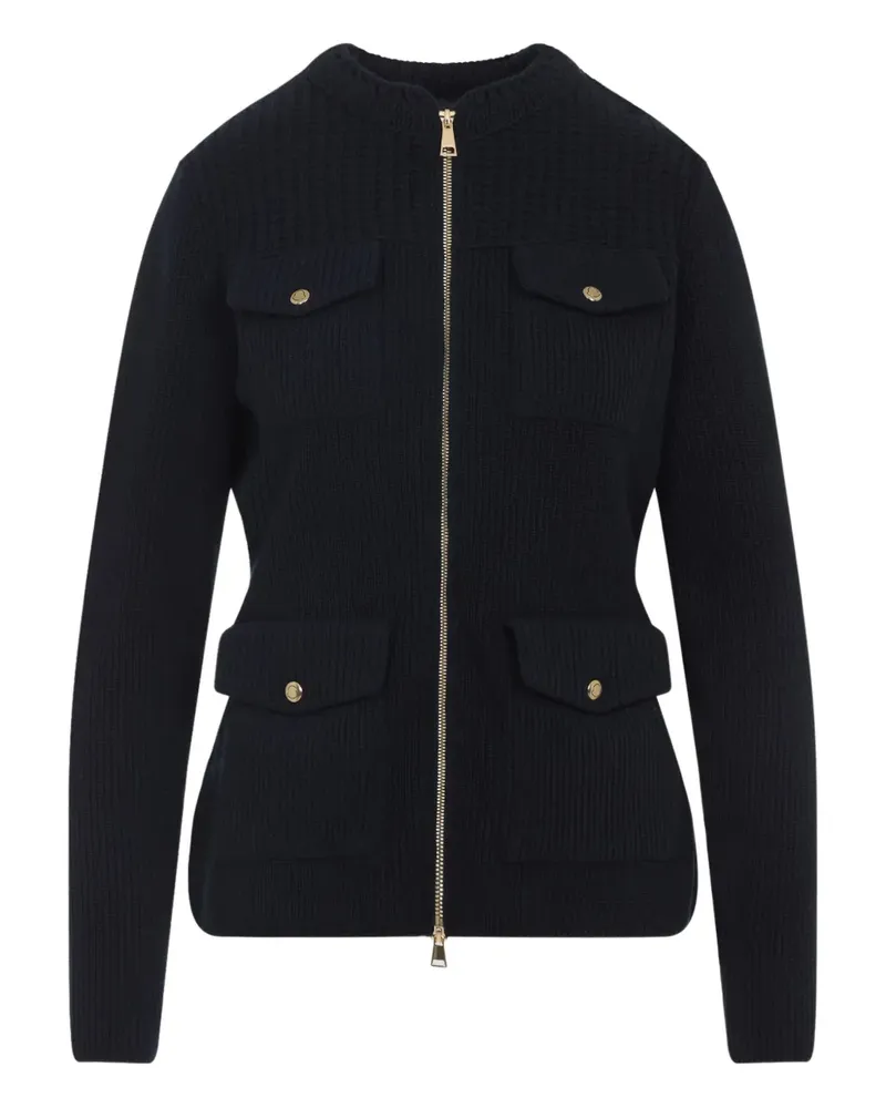 Moncler Gerippte Jacke mit Reißverschluss - Blau Blau